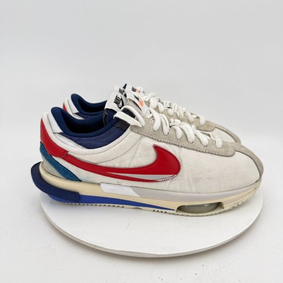 Nike Sacai Zoom Cortez Men Size 11 DQ0581-100 White University Red Training Shoe - Picture 4 of 11